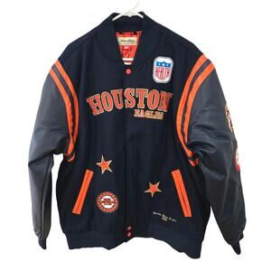 HeadGear Classics Nostalgia Co. Sz 2XL Houston Black Eagles Varsity Jacket